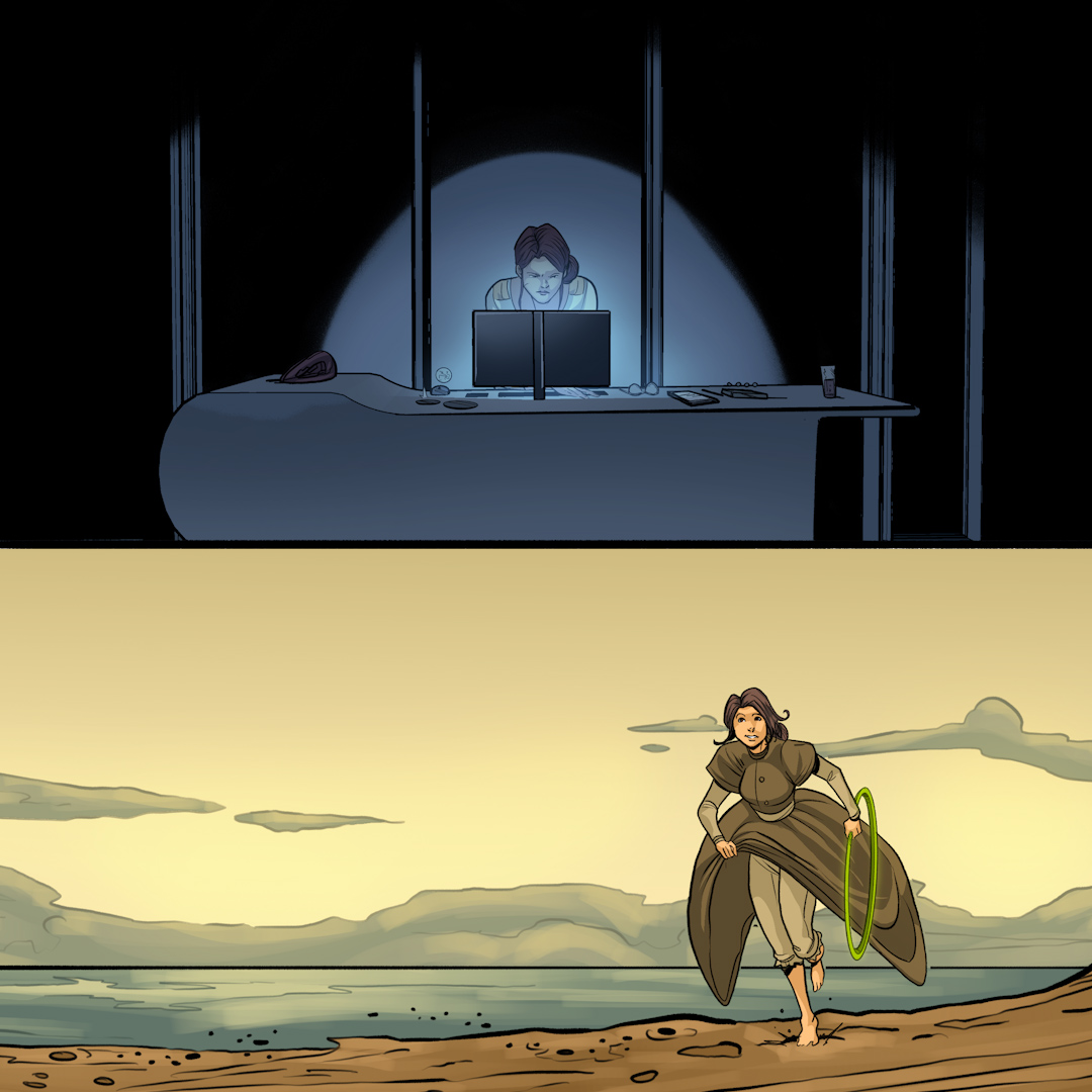 Maxxferrada's tweet photo. Past and future, folded into the same breath.
In Stellarlands 3, the future hangs over the past — shaped by it, haunted by it.

Stellarlands 3 is now on prelaunch on Kickstarter. Link in comments. https://t.co/lKx2CoX0z0