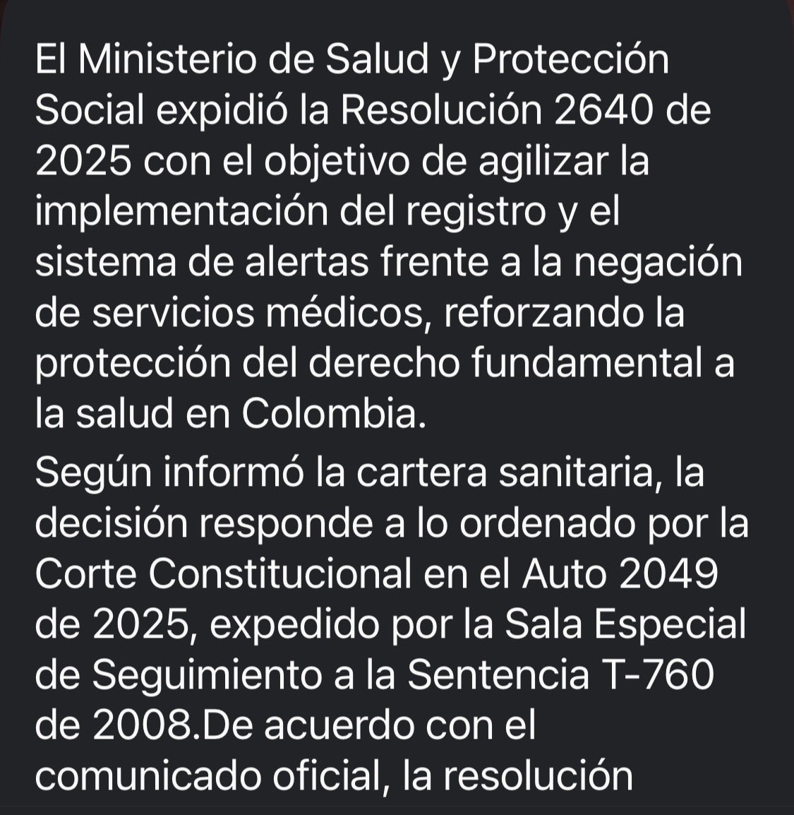 rossguill's tweet photo. @Supersalud La espera de APLICACIÓN DE VITAMINA B12 P.Q.R cerrada porque 17 MESES NO HAN SIDO SUFICIENTES PARA DEJARME CON DAÑO NEUROLOGICO IRREVERSIBLE @EPSSaludTotal AUTORIZA EN @Audifarma_SA QUE NO CUENTA CON HOSPITALIZACIÓN Y ES BAJO SUPERVISIÓN MÉDICA @Supersalud NO PROTEGE A USUARIOS https://t.co/4YwC8k03Jl