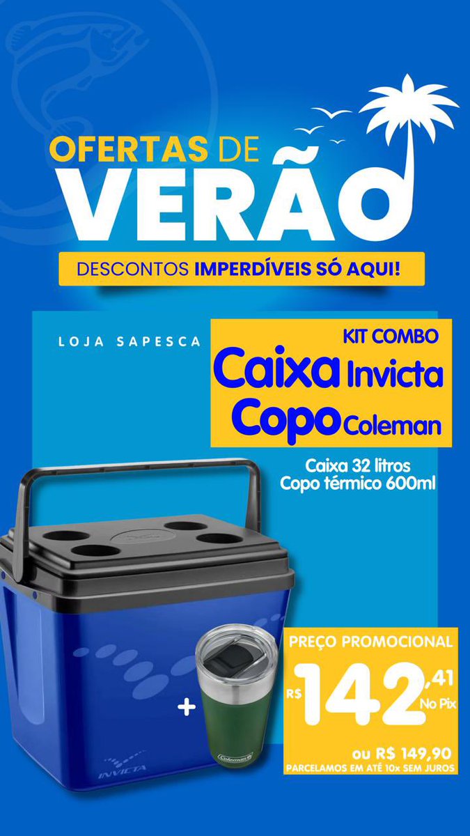 sapesca's tweet photo. ☀️ O verão chegou! Antes de sair de férias, passe na Sapesca e aproveite as promoções imperdíveis de Pesca e Camping! 🎣🏖️

https://t.co/oUH3wix0GT https://t.co/aGNzsYWbTW