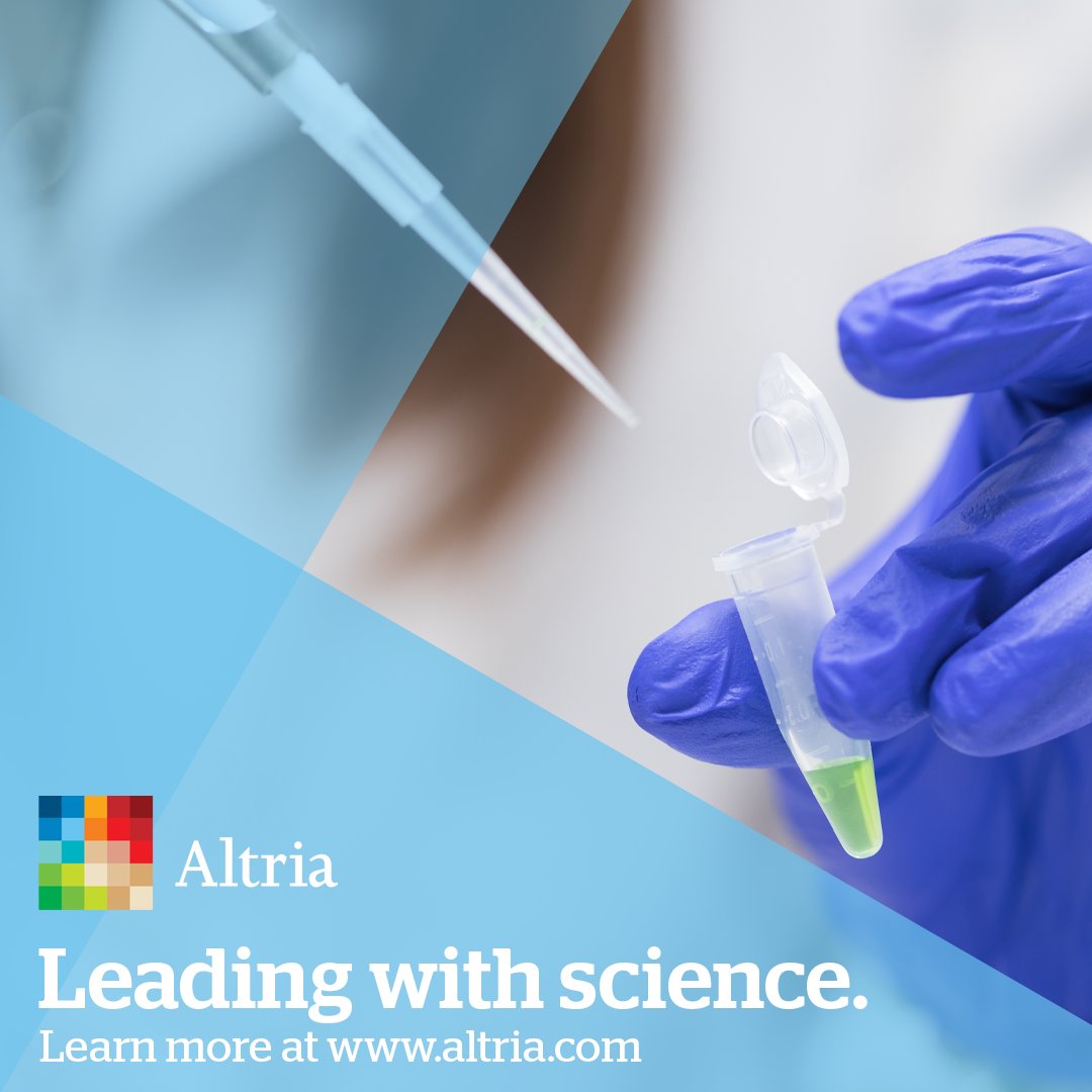 AltriaNews's tweet photo. At Altria, rigorous research, testing, and scientific standards guide our work to support an evidence‑based approach to tobacco harm reduction and the development of smoke‑free product alternatives.
Learn more at https://t.co/M0RXqtxXbv.
#Innovation #MovingBeyondSmoking #HarmReduction