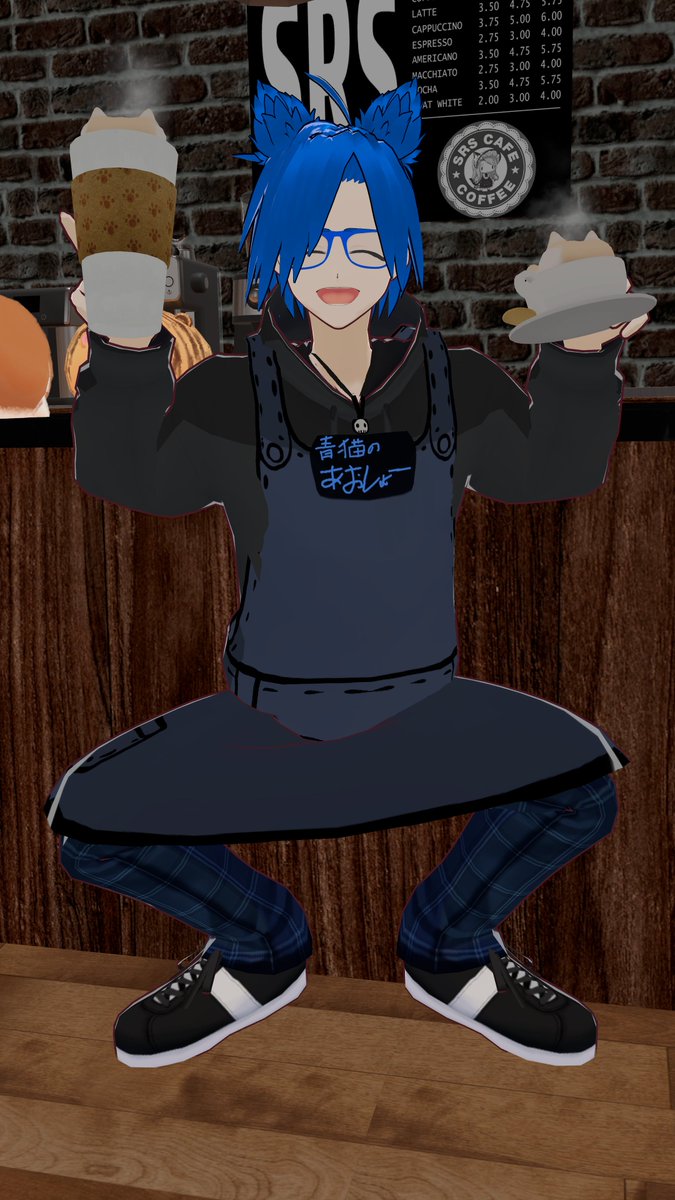 偽バメッサ喫茶Anbanteです！またまたキャスト紹介です！ 【あおしょー】青猫のあおしょー。「面白いイベントは面白い客から産まれる」をモットーに掲げており、自己紹介後はゲストを前に立たせソーラン節などを躍らせる。本人はそれを眺めるのが一番好きなのだが、ゲストからは公開処刑と恐れられる。