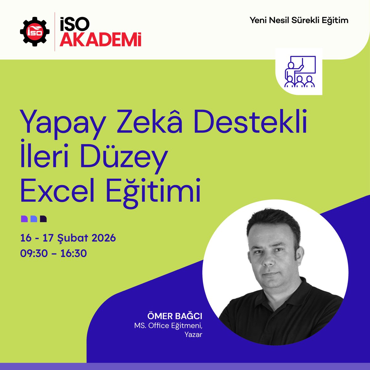 Yapay Zeka Destekli İleri Düzey Excel Eğitimi ile katılımcıların; ileri düzey Excel fonksiyonlarını etkin kullanmaları ve yapay zeka desteğiyle hız, verimlilik ve analiz kabiliyetlerini artırmaları hedeflenmektedir. Eğitim, Excel’i operasyonel ve stratejik düzeyde daha güçlü
