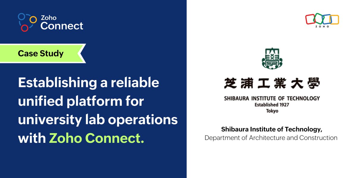 zohoconnect's tweet photo. At Shibaura Institute of Technology, schedules, manuals, and lab knowledge now live together with Zoho Connect making handovers smoother and daily work clearer. Thanks @jpzoho   👏
Read more: https://t.co/qT7LDVt44k https://t.co/U4nBbQltDs
