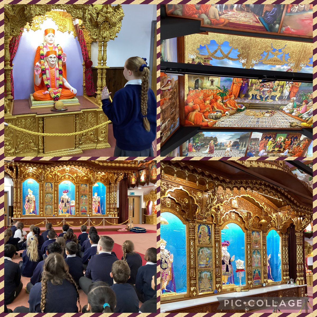 HighfieldBolton's tweet photo. A fantastic morning spent at the Shree Swaminarayan Mandir temple to enhance our RE leaning on Hinduism this term. The whole of Year 4 and staff were amazed at the beautiful building and came away with so much knowledge. A huge thank you for having us @SGadiBolton https://t.co/EyJvjHd9n3