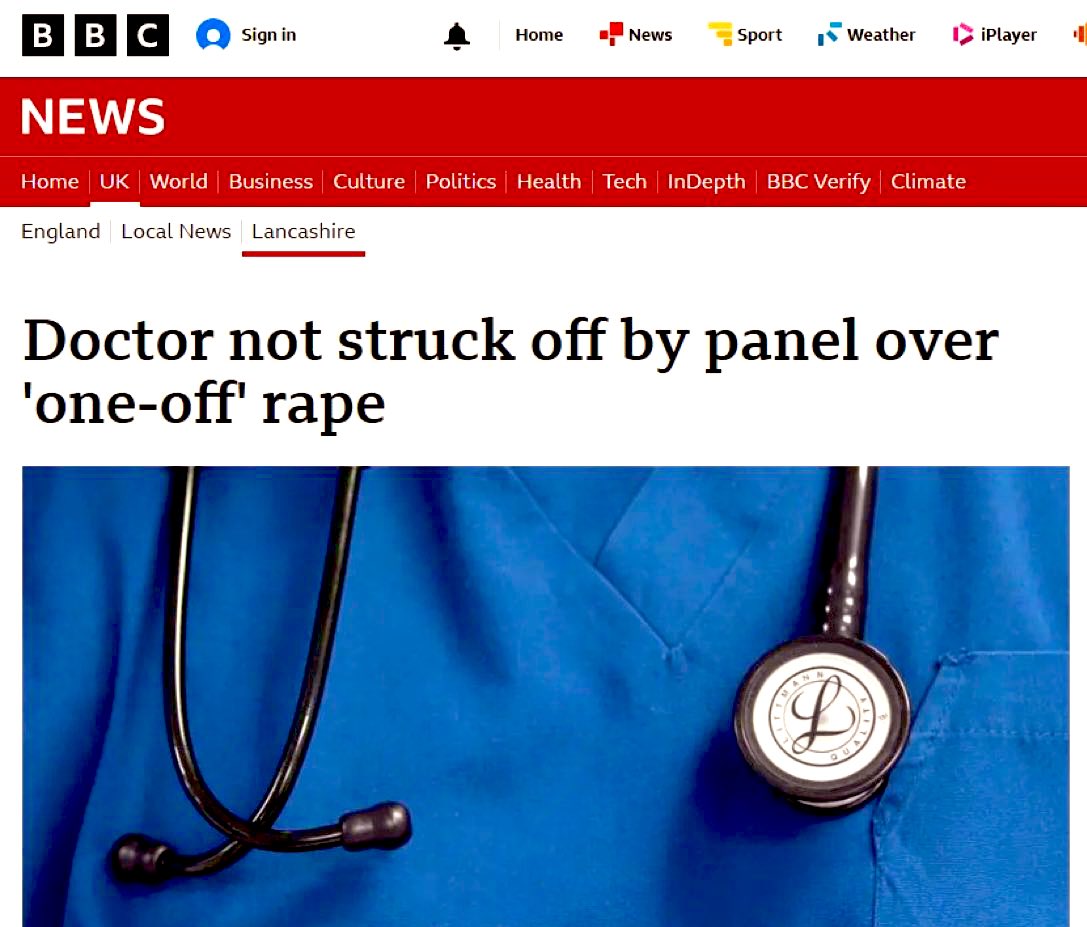 Katie_Lam_MP's tweet image. Last year, our medical regulator decided that this doctor should be suspended for just 12 months after a "one-off rape".

This is a sick joke. He should never practice again.

How on earth can we trust our medical regulators when they're making decisions like this?