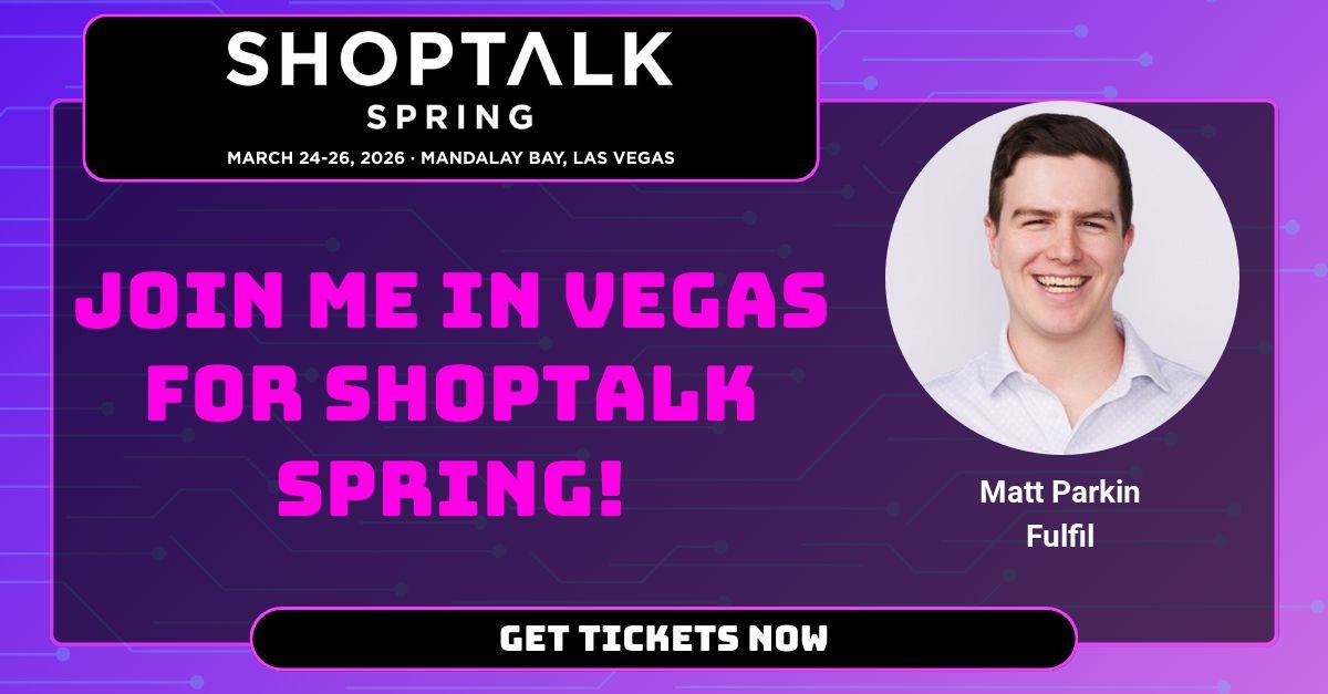 Matt Parkin | Meet me at Shoptalk tweet media