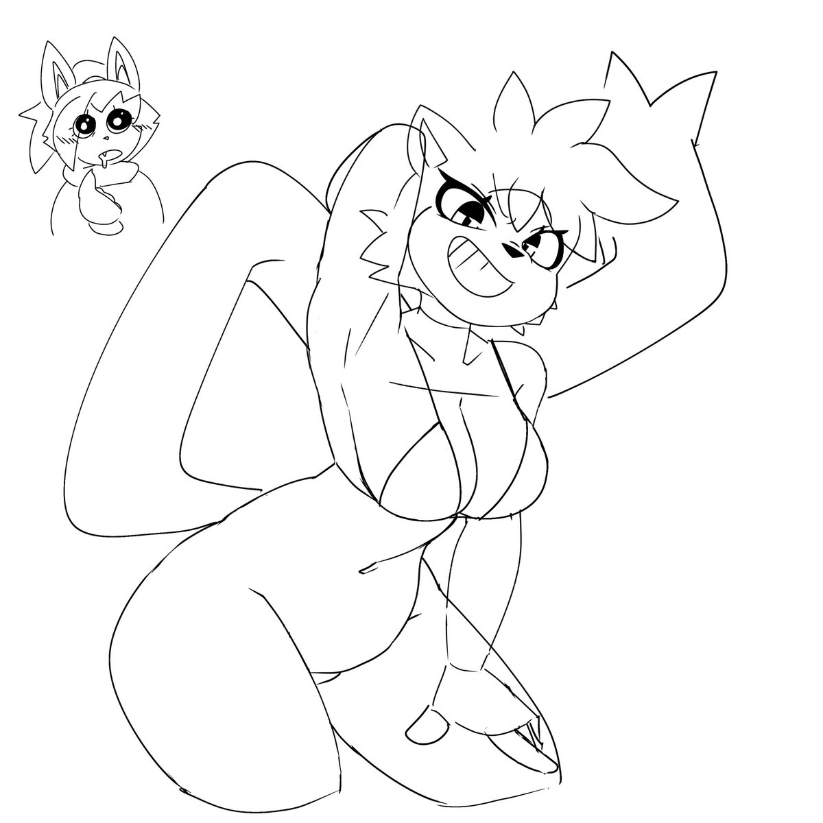 やっと納得のいくポーズが描けた