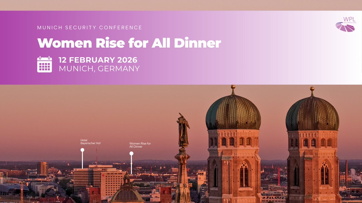 WPLeadersOrg's tweet image. Peace doesn’t run on autopilot. Institutions don’t either. Leadership makes the difference, and WPL shows how. At @MunSecConf, we co-host the #WomenRiseForAll Dinner with @UN_Partnerships  and @BMZ_Bund to move from commitments to delivery. #WPL #MSC2026 #SDG16