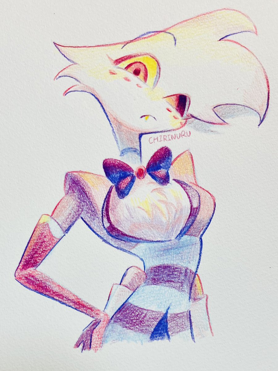 色鉛筆で描いたエンジェル