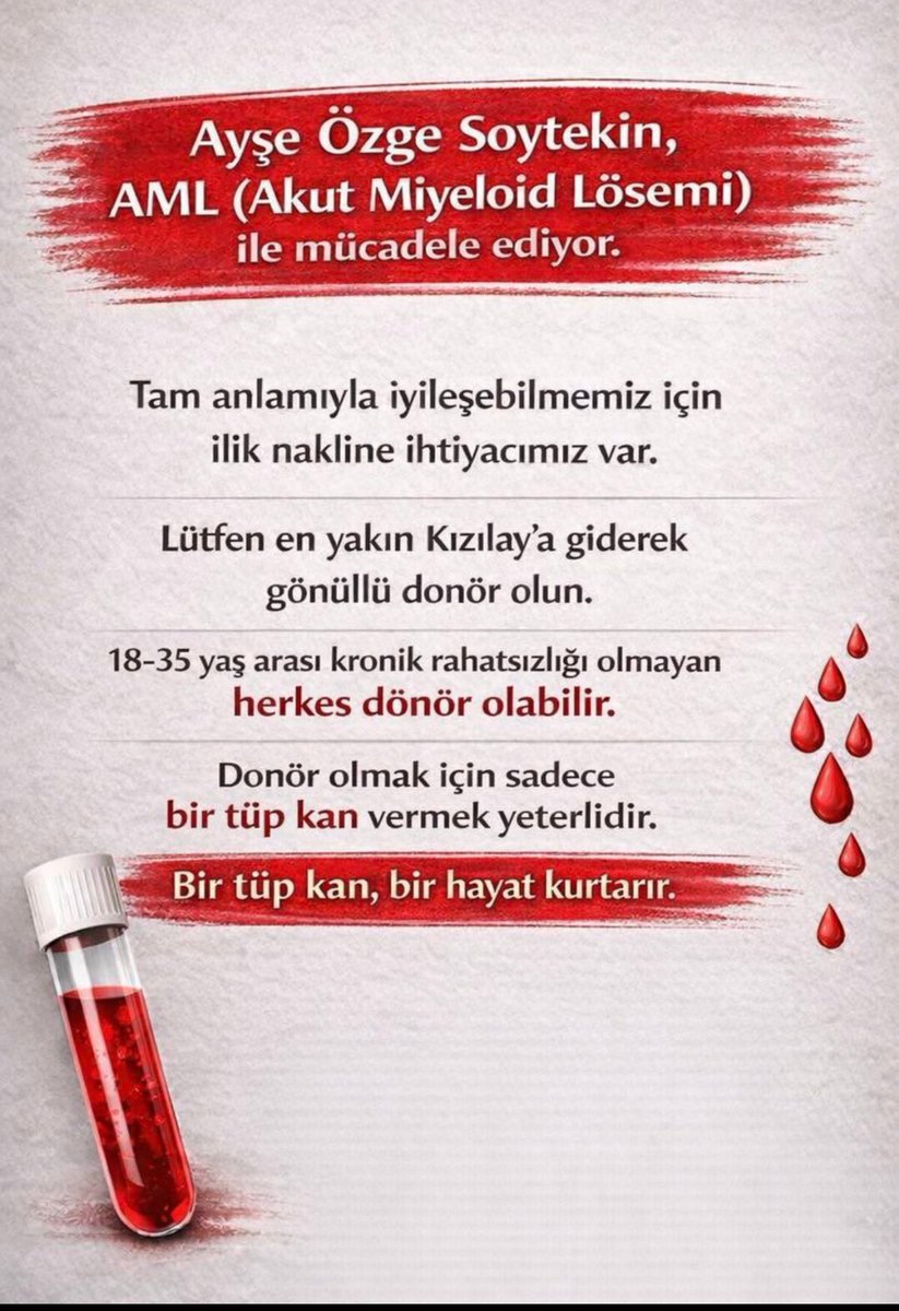 Lösemi ile mücadele eden bir öğretmenimiz var. 

Özellikle eğitim camiasını destek olmaya çağırıyorum.