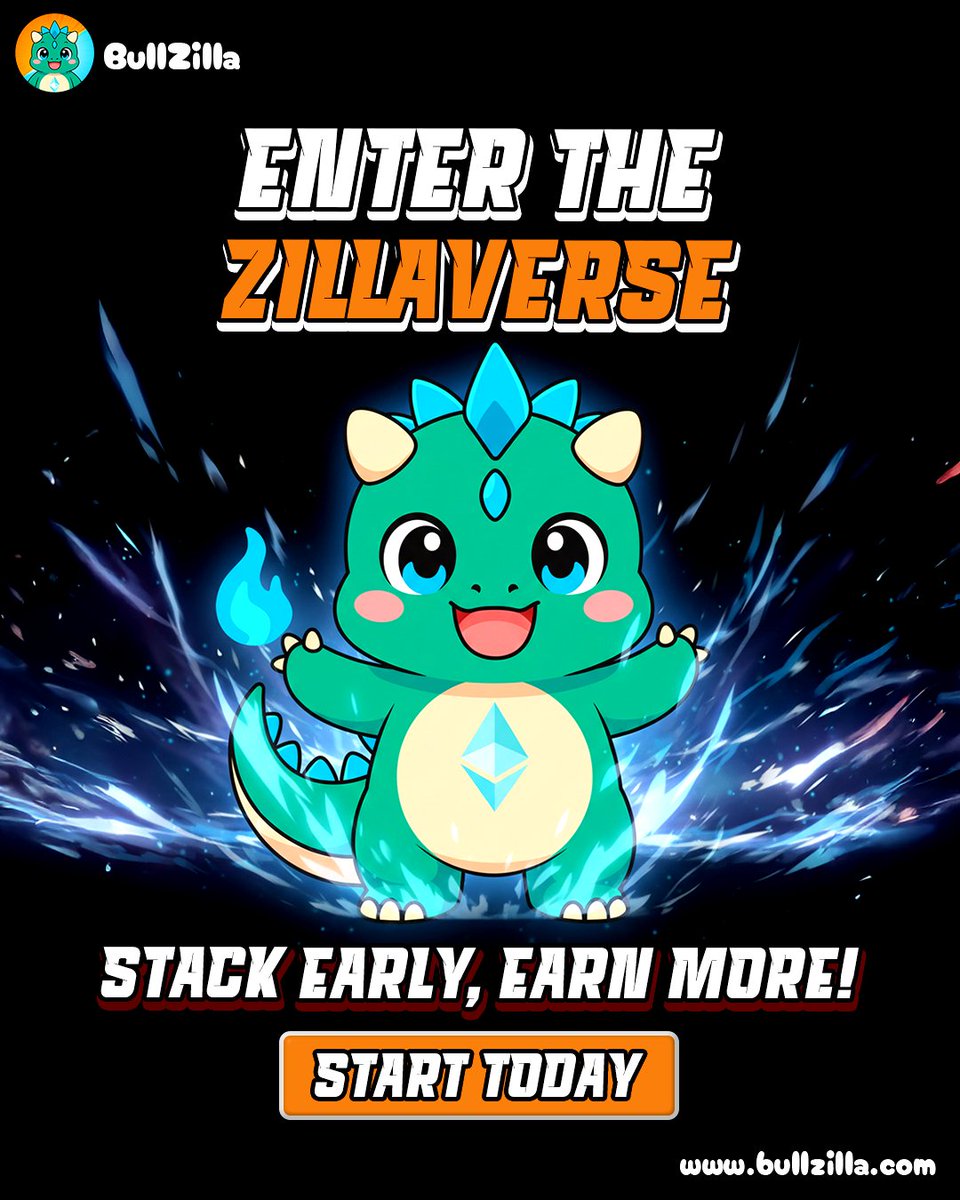 BullZillaCoin's tweet photo. Big wins aren’t made at the top.
They’re made at the start.
This is your entry point.
This is your moment.
Bullzilla rewards the early movers.
⚡ Start today.
Buy Here - https://t.co/3V3AcgE8RX
.
.
.
.
.
#Bullzilla #BZIL #memecoin #presale #community #zillaverse #cryptopresale https://t.co/07li2I3YKG