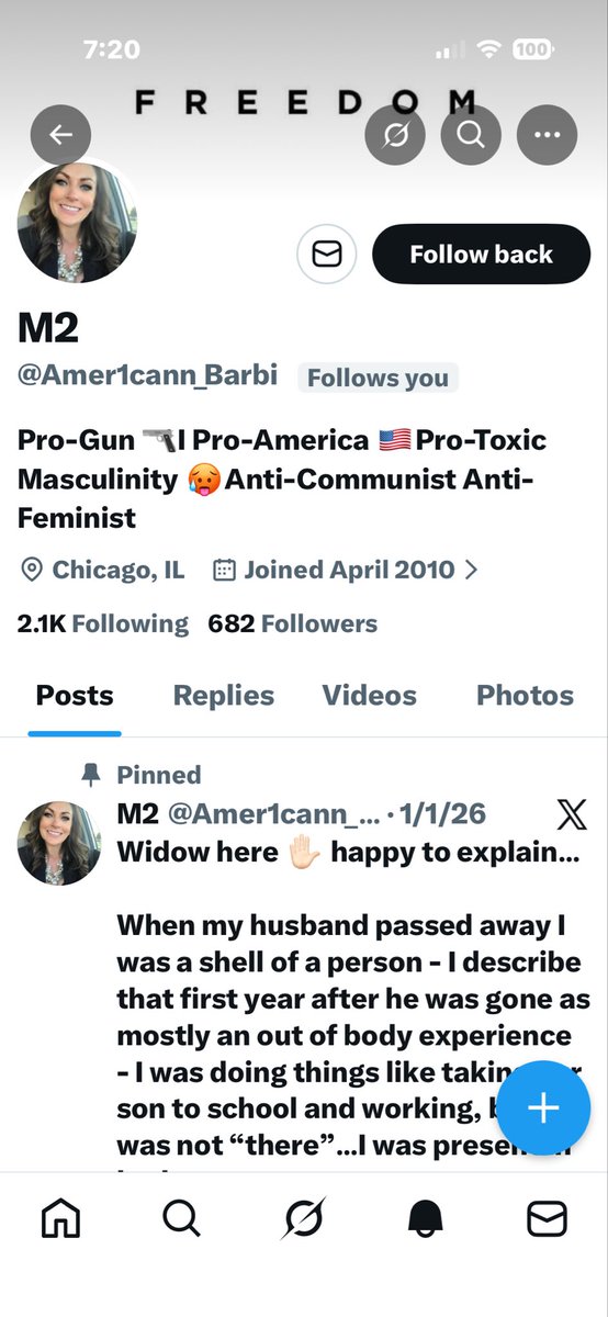 Bostrom32Rob's tweet photo. @Amer1can_Barbie 
I’m going to guess this is a fake account. https://t.co/IPjYDi5LHH