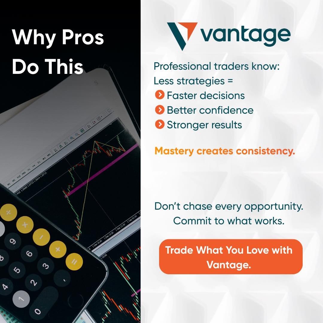 Vantage_PH's tweet photo. Consistency beats excitement — every time. Jumping from one strategy to another feels productive, but mastery is where results live.
Choose setups you can commit to. Refine them. Trust them. Execute with confidence. Because in trading, depth > variety. https://t.co/W1zkbUPEON