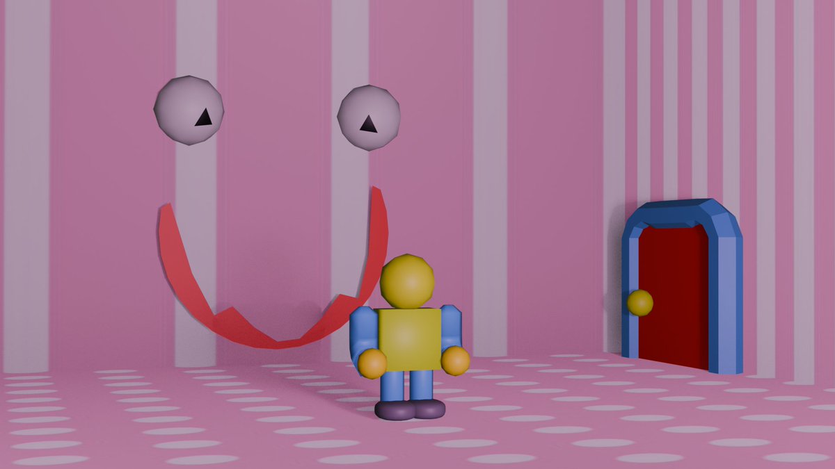 Was playing Aimkid's "Destination: The Planet" demo on itch .io, and decided to try to make some fanart! All of this made from the ground up!! Trying 2 learn blender