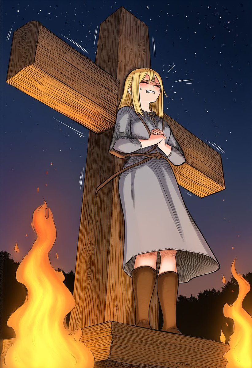 苦痛と恥辱、そして約束された終焉へ

#AIart #陵辱 #拘束 #イラマチオ #アナル #スパンキング #お尻叩き #パドル #女騎士 #拷問 #火刑