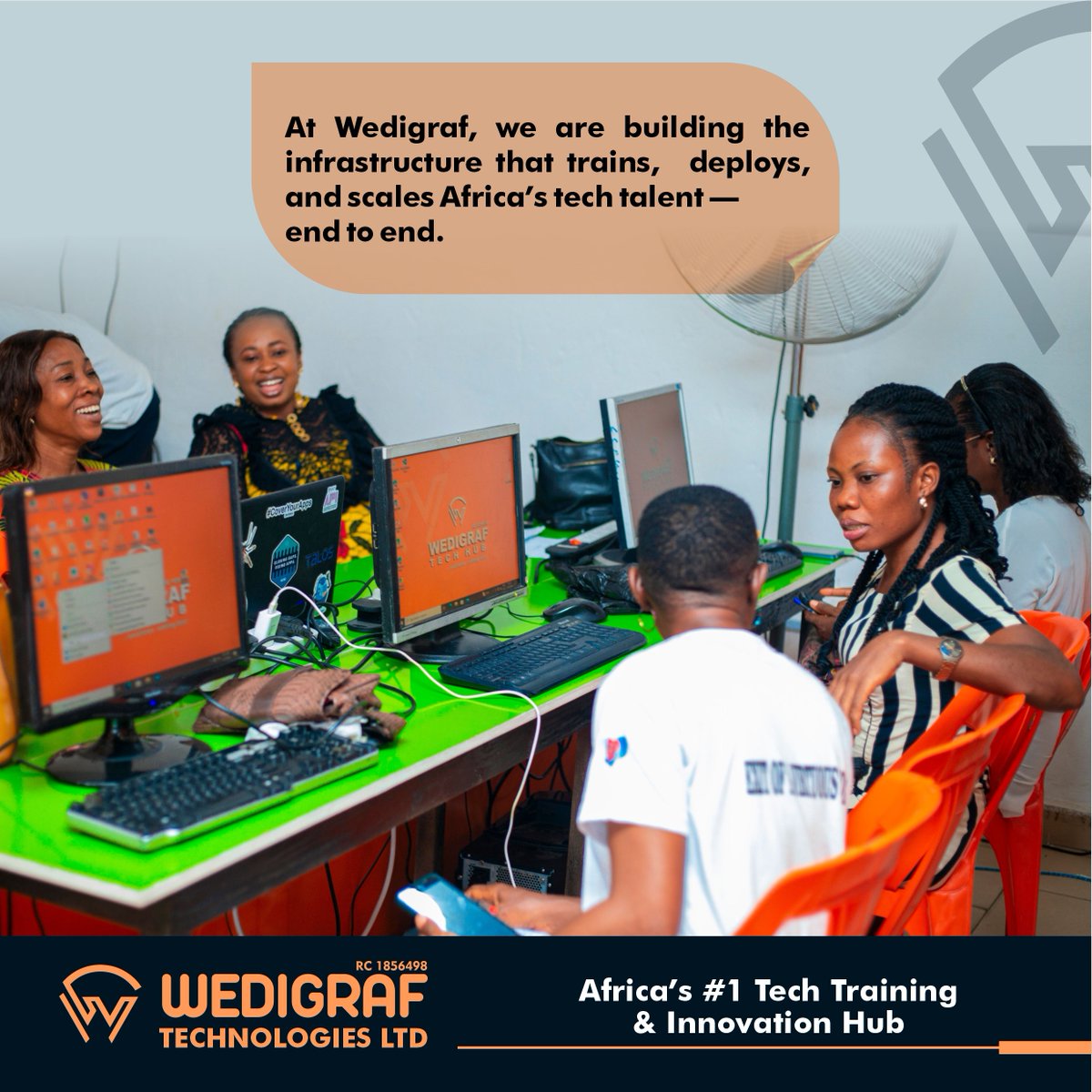 At Wedigraf Technologies Ltd, we’re building the infrastructure that trains, deploys, and scales Africa’s tech talent — end to end.

Not just training.
Not just innovation.
But a full engine that turns talent into products, startups, jobs, and revenue.

#Wedigraf