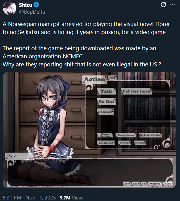 Playing a fictional game alone makes you a criminal, while those