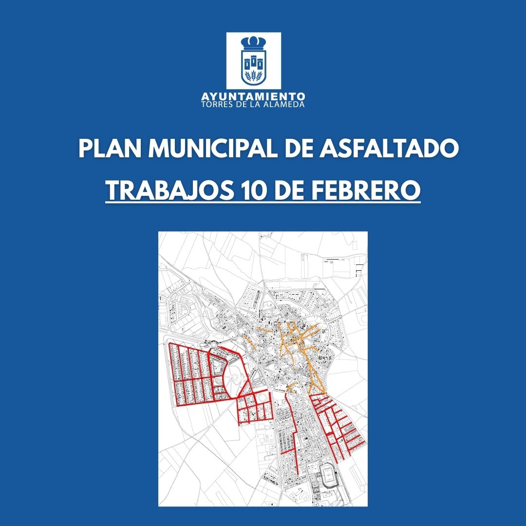 🔴 AVISO 

Trabajos planificados para hoy:

📍FRESADO: c/ Miguel de Cervantes, Ronda de las Tunarias y c/ Federico García Lorca
📍REGULARIZACIÓN DEL FIRME: c/ Calvario y c/ Lope de Vega
📍EXTENDIDO ASFALTADO: c/ Rafael Alberti y c/ Lope de Vega.

Gracias por su colaboración🙏.