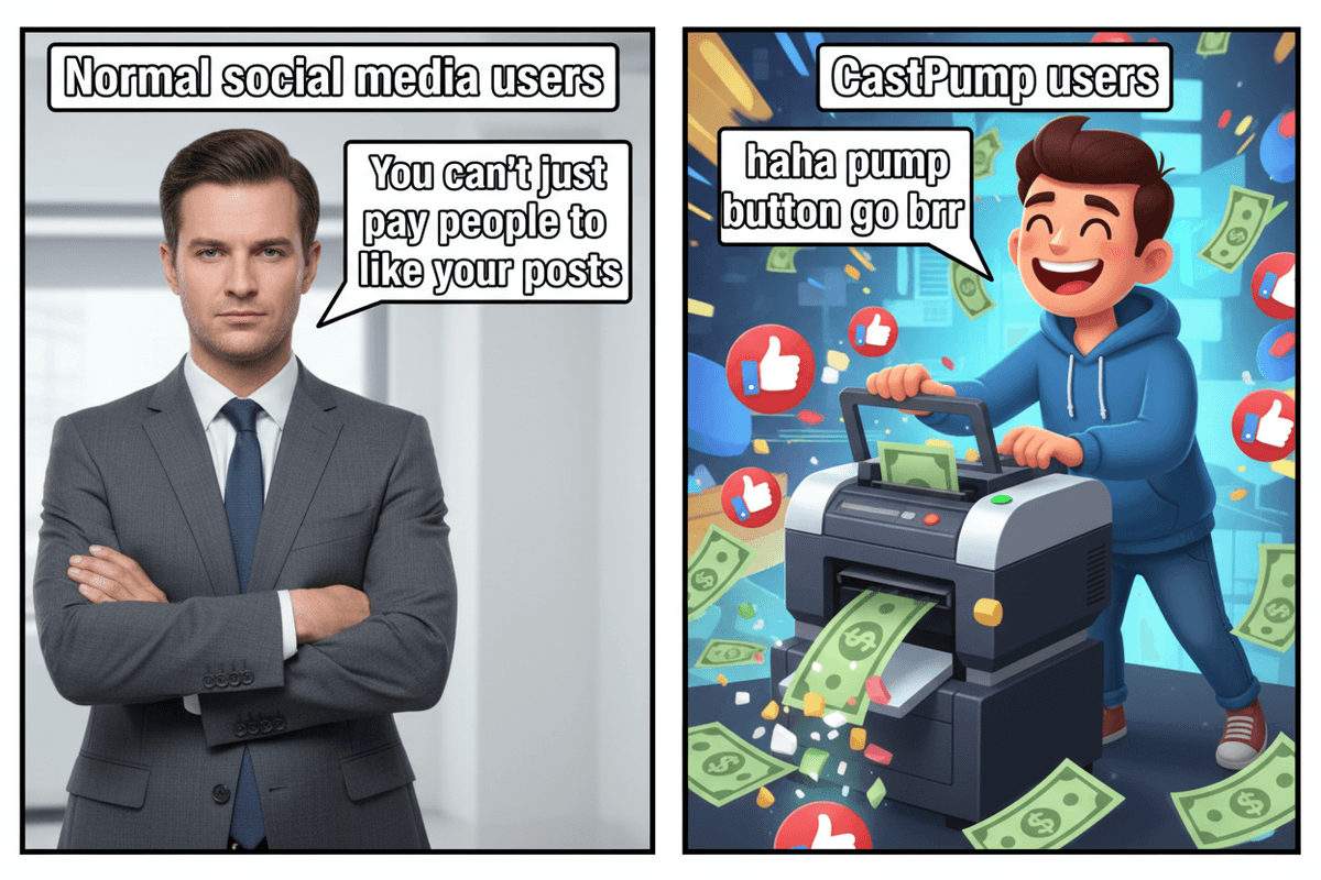 CastPumpTeam's tweet photo. Q: How do earners get paid? 
A: USDC is sent directly to your connected Farcaster wallet after you verify your engagement on-chain. Instant payouts, no minimums. https://t.co/viOVs0TCxy