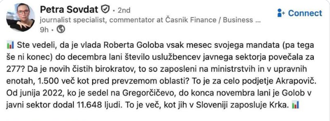 Pa saj ne moreš verjet,vsak dan cca 20 novih zaposlenih v javni upravi,banda pokvarjena!!