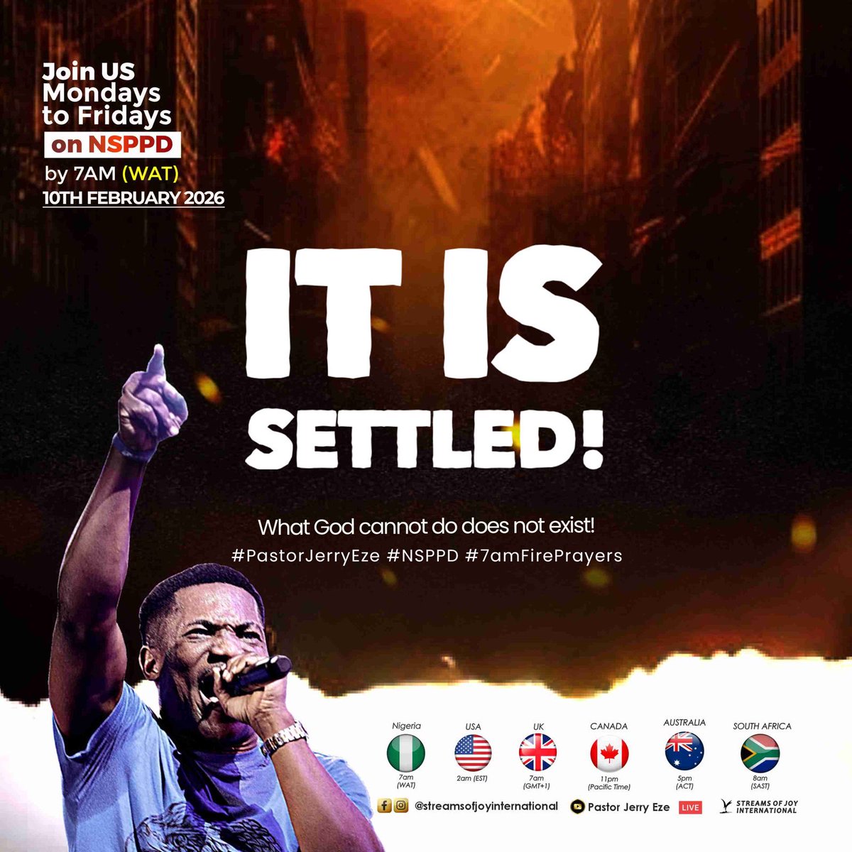 streamsofjoyHQ's tweet photo. NSPPDIANS LET’S DECLARE AND SEE HIGHLIGHTS 👇🏻

1 Peter 5:10 
But the God of all grace, who hath called us unto his eternal glory by Christ Jesus, after that ye have suffered a while, make you perfect, stablish, strengthen, settle [you].

Psalms 66:12 
Thou hast caused men to ride over our heads; we went through fire and through water: but thou broughtest us out into a wealthy [place].

Mark 4:37-38 
And there arose a great storm of wind, and the waves beat into the ship, so that it was now full. And he was in the hinder part of the ship, asleep on a pillow: and they awake him, and say unto him, Master, carest thou not that we perish?

2 Kings 7:1
 Then Elisha said, Hear ye the word of the LORD; Thus saith the LORD, To morrow about this time [shall] a measure of fine flour [be sold] for a shekel, and two measures of barley for a shekel, in the gate of Samaria.

2 Kings 7:2 
Then a lord on whose hand the king leaned answered the man of God, and said, Behold, [if] the LORD would make windows in heaven, might this thing be? And he said, Behold, thou shalt see [it] with thine eyes, but shalt not eat thereof.

2 Kings 7:17
 And the king appointed the lord on whose hand he leaned to have the charge of the gate: and the people trode upon him in the gate, and he died, as the man of God had said, who spake when the king came down to him.

Isaiah 61:3
 To appoint unto them that mourn in Zion, to give unto them beauty for ashes, the oil of joy for mourning, the garment of praise for the spirit of heaviness; that they might be called trees of righteousness, the planting of the LORD, that he might be glorified.

Mark 5:28 
For she said, If I may touch but his clothes, I shall be whole.

1 Samuel 17:26 
And David spake to the men that stood by him, saying, What shall be done to the man that killeth this Philistine, and taketh away the reproach from Israel? for who [is] this uncircumcised Philistine, that he should defy the armies of the living God?

1 Kings 5:4 
But now the LORD my God hath given me rest on every side, [so that there is] neither adversary nor evil occurrent.

Exodus 15:1 
Then sang Moses and the children of Israel this song unto the LORD, and spake, saying, I will sing unto the LORD, for he hath triumphed gloriously: the horse and his rider hath he thrown into the sea.

Psalms 45:7
 Thou lovest righteousness, and hatest wickedness: therefore God, thy God, hath anointed thee with the oil of gladness above thy fellows.

Psalms 126:1
A Song of degrees. When the LORD turned again the captivity of Zion, we were like them that dream.