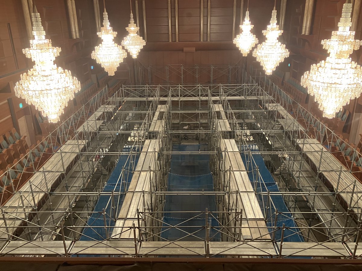 kioi_pr's tweet image. 【ホール修繕情報】
ただ今休館している日本製鉄紀尾井ホール。2027年1月の再開場をお待ちいただいているファンの皆さんに修繕の様子を少しだけご紹介します。