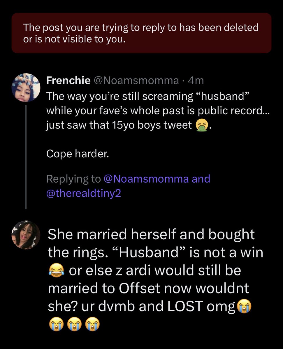 CARDIC0LD's tweet image. Now Im blockt bcuz u #thought being married to Kenneth Petty is a win just to say u have a husband?? And Nicki bought her own ring?😭 barbz are born l0zerrs omg