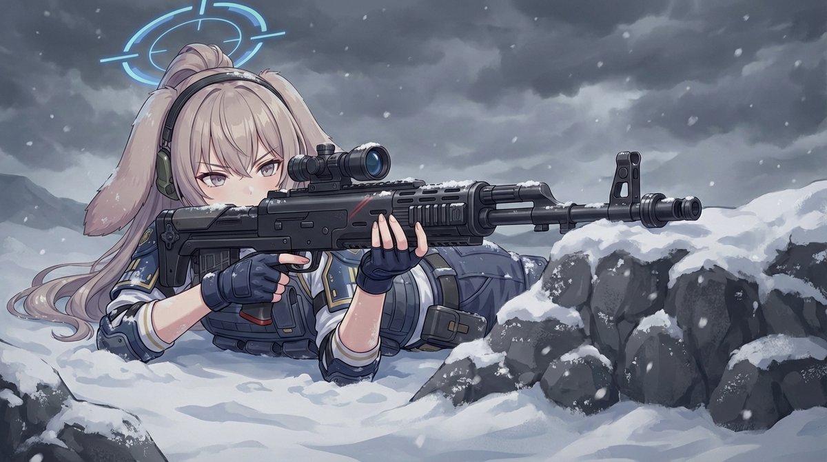 #ブルーアーカイブクロスオーバー 
#レインボーシックスシージ
グラズ『芸術家とスナイパーの共通点はなんだと思うかしら。ディティールよ。例えばちょっとした色遣いの差にも気づく』
シックス高校に所属するスナイパー 