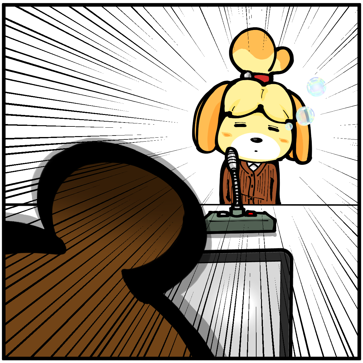 深夜にあつ森を起動した時の自由なしずえさん