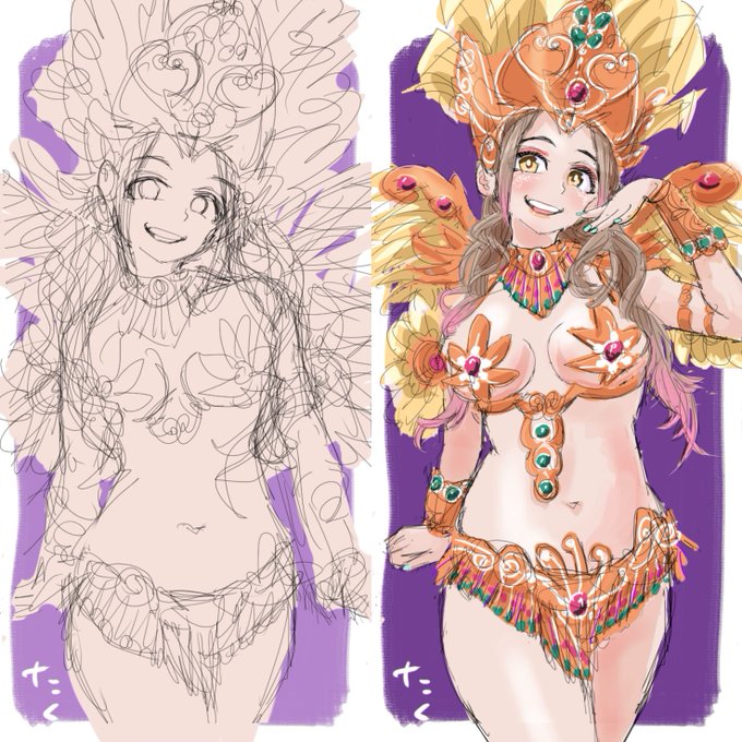 サンバガール79💃🏻(ブラッシュアップ)
#イラスト #illustration 