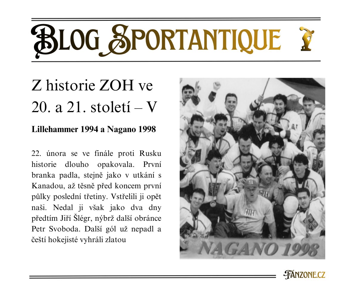 DanFanzone's tweet photo. 🏒 ZOH 1994 &amp; 1998
1994 Lillehammer: První ZOH ČR – bez medaile
1998 Nagano: ZLATÁ MEDAILE STOLETÍ! 🥇
Reichel, Hašek, Jágr, Svoboda...
Neumannová: 🥈🥉
Celý příběh: https://t.co/zAkDLFvoeu
#Nagano1998 #CeskyHokej https://t.co/lKuKs6rXiH