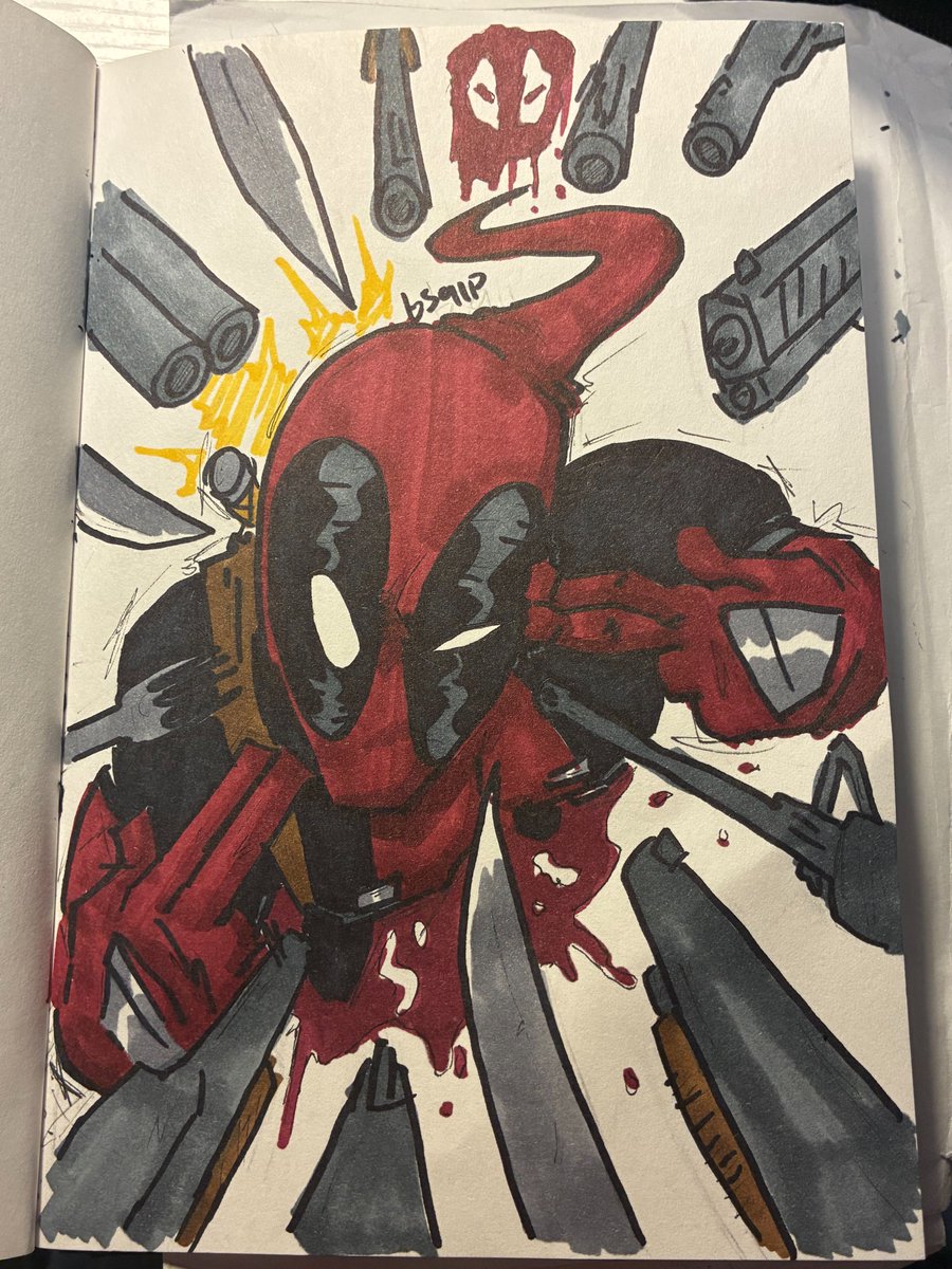 bsalp6's tweet photo. deadpool drawing! #art https://t.co/I5VOk7o0MG