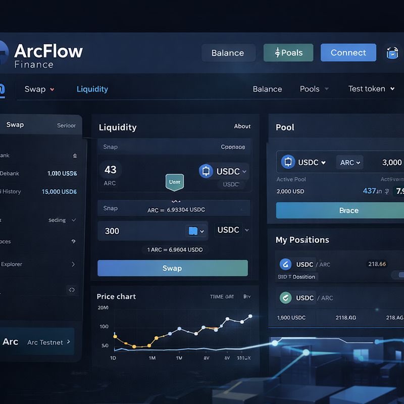 K_zweb3's tweet image. Gm CT

New day new hope keep testing @UnitFlowFinance Dex

UnitFlow Finance is building the native DEX &amp;amp; liquidity layer on Arc L1 🚀

Testnet is live

The ticker is $arc 
#UnitFlowFinance 

@btcmonie @samconnerone