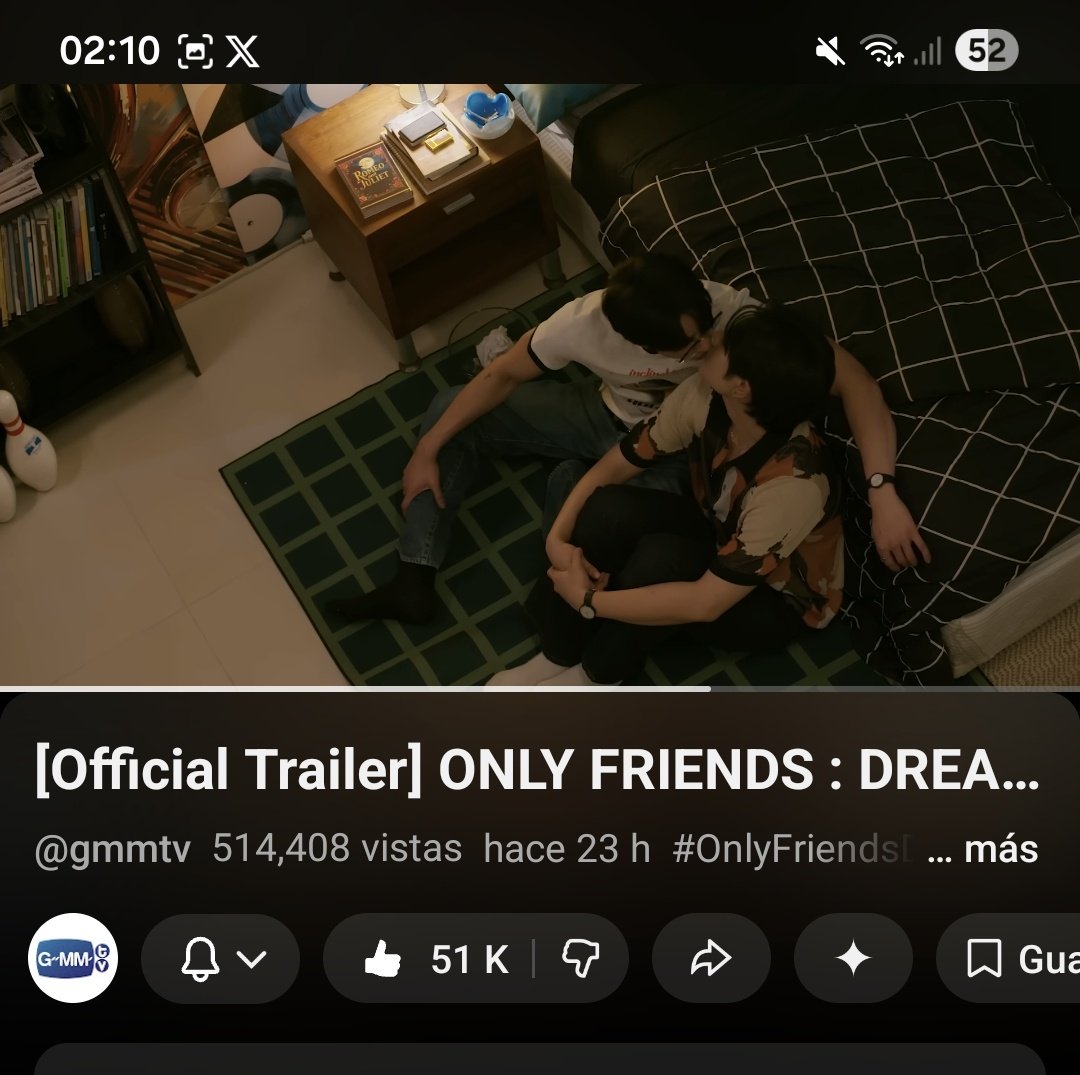 ¡1 hora más para que finalicen las primeras 24 hrs! 🔥

Ya pasamos los 500k en YT, sigamos así y no olviden reproducir en conjunto con el resto de plataformas oficiales de la GMMTV 💪🏼

📌youtu.be/EV10OIiZQ5E?si…

#OnlyFriendsDreamOn