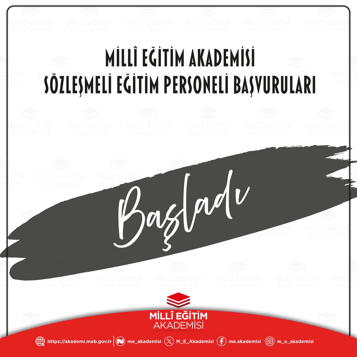 M_E_Akademisi's tweet photo. 🔊MİLLÎ EĞİTİM AKADEMİSİ Sözleşmeli Eğitim Personeli Başvuruları Başladı
 
📌 Millî Eğitim Akademisi merkezlerinde sözleşmeli eğitim personeli olarak görev yapmak isteyen adayların başvuruları 13 Şubat 2026 tarihine kadar devam edecek.
👉 https://t.co/S9CJdkOtqI https://t.co/xHtHWTJSo0