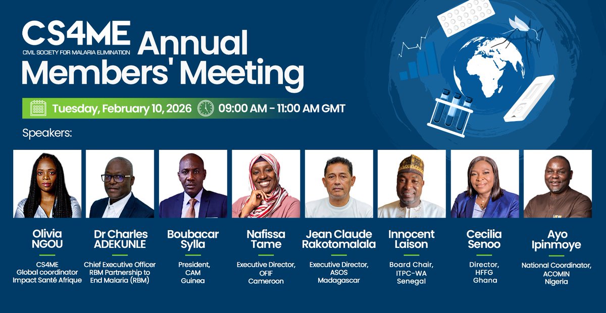 Civil Society For Malaria Elimination (CS4ME) tweet media