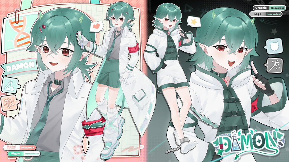 ขอแนะนำตัวอีกครั้ง
ผมดาม่อนวิลานิช ปีศาจที่ถูกจับขังคุกเวทมนตร์ด้วยเหตุผลบางอย่าง เรียกดาม่อน เดม่อน หรือดีม่อนก็ได้ครับ💚✨️

ผมจะทำคอนเท้นต์เกี่ยวกับวิทยาศาสตร์ อนิเมะมังงะ และเรื่องแฟนตาซี🧪🪐
ช่วยติดตามด้วยนะครับ!!
「ReDebut: 31•3•2026」
#Vtuber #VtuberTH #DamonVilanish