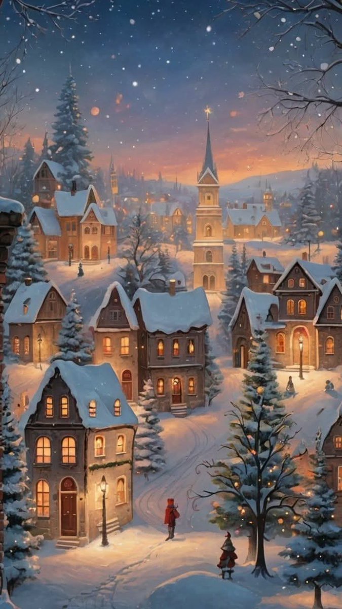 This illustration truly captures the magic of Christmas