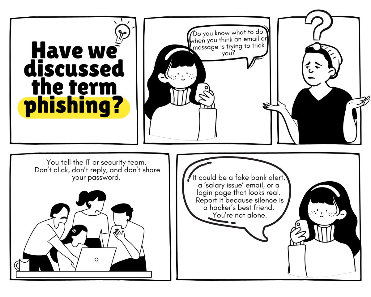 Phishing emails try to trick you with urgency and fear.
If it feels suspicious:
don’t click.
don’t reply.
don’t share your password.

Report it to IT or security. Speaking up protects everyone.

#CyberSecurity #Phishing #StaySecure #InfoSec
#cybersecurity2026