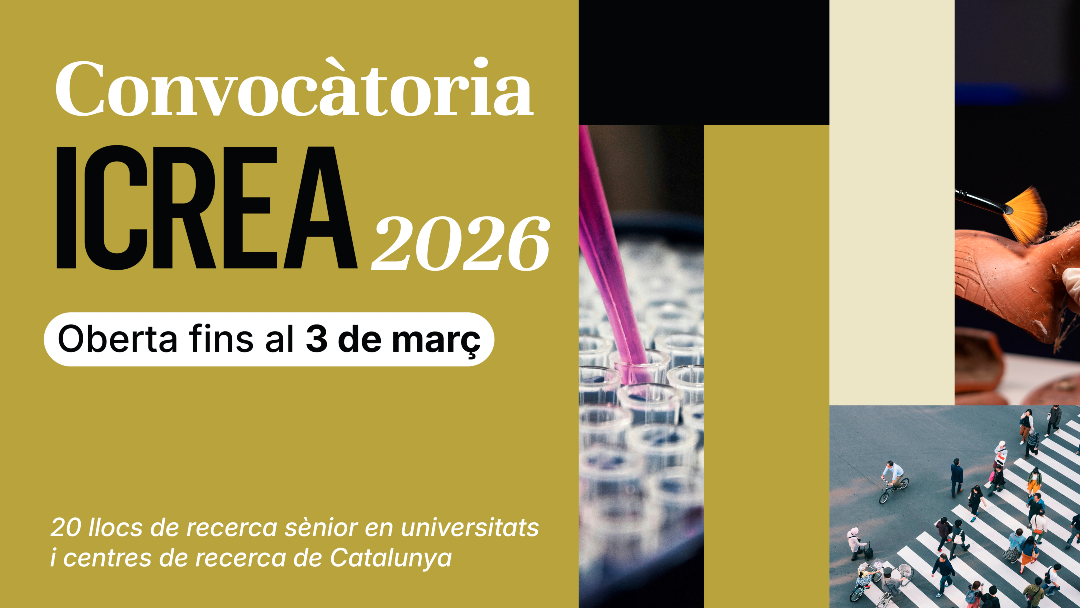 icreacommunity's tweet photo. ➕de 300 recercaires ICREA treballen avui a Catalunya.
La seva recerca genera coneixement i solucions en àmbits com la salut, la societat, la cultura o el medi ambient. Com han aconseguit aquesta plaça? Aplicant a la #ConvocatòriaICREA!

Ara oberta ➡️ https://t.co/9tCMiVicUD https://t.co/78L9879p0m