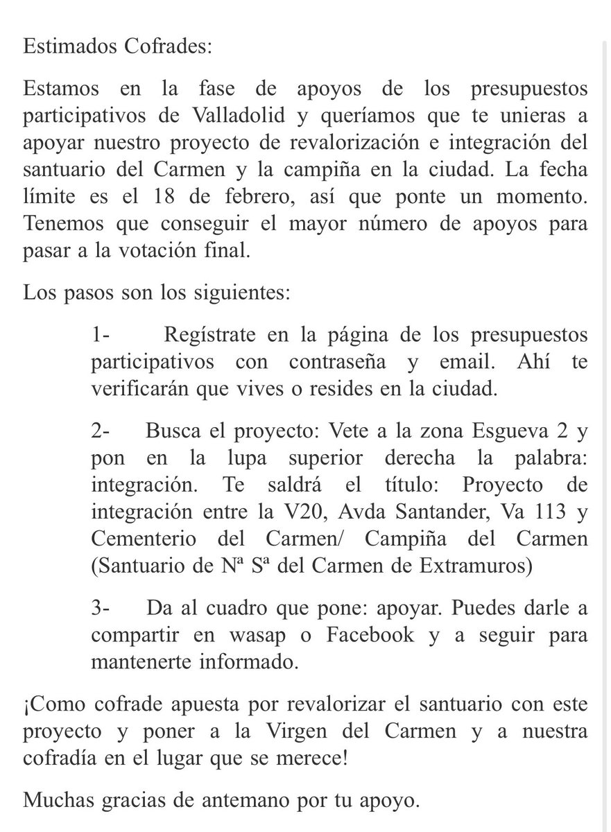 Presupuestos Participativos 2027/2028 ~ Proyecto de integración entre la V20, Avda Santander, Va 113 y Cementerio del Carmen/ Campiña del Carmen

www10.ava.es/presupuestospa…

¡Ayúdanos a conseguirlo!