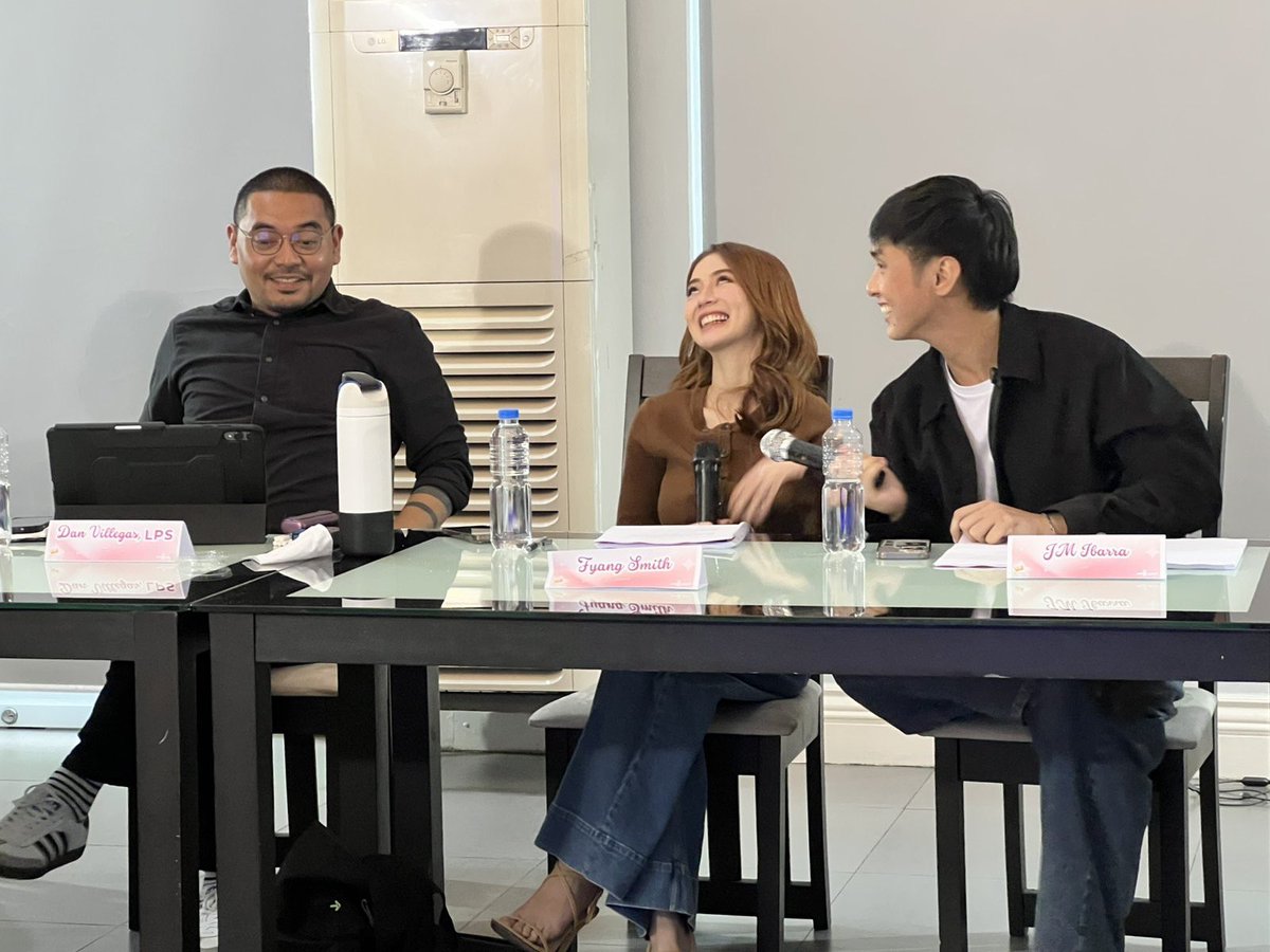 LOOK: JM Ibarra and Fyang Smith led the script reading session with director Dan Villegas for their upcoming movie "Almost Us'." 

The movie is scheduled for cinema release this May, and the team will start filming this Saturday, February 14. ( 📸: Joseph Lena, ABS-CBN News) |