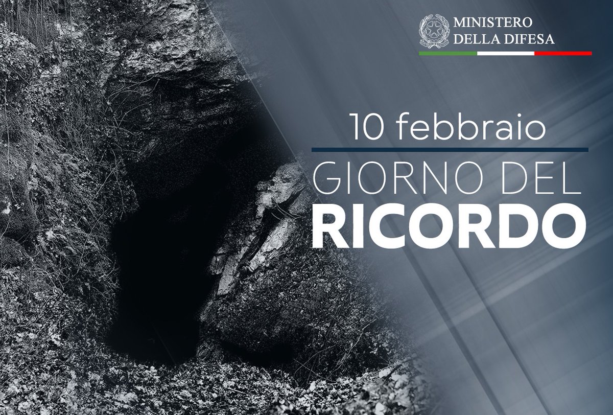 MinisteroDifesa's tweet image. #10febbraio 
"Nel Giorno del Ricordo custodiamo la memoria della tragedia degli italiani e di tutte le vittime delle #foibe, così come del drammatico esodo giuliano-dalmata. Una pagina terribile e dolorosa della nostra storia, a lungo rimasta nell’ombra, che oggi rievochiamo con…