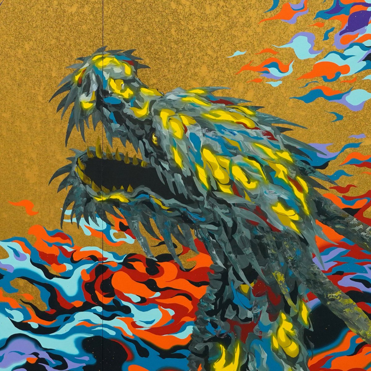 「龍鳳呈祥」

Dragon-Phoenix Presenting Auspice 2273×3636mm
2025
Acrylic and oil on canvas

Commission Work