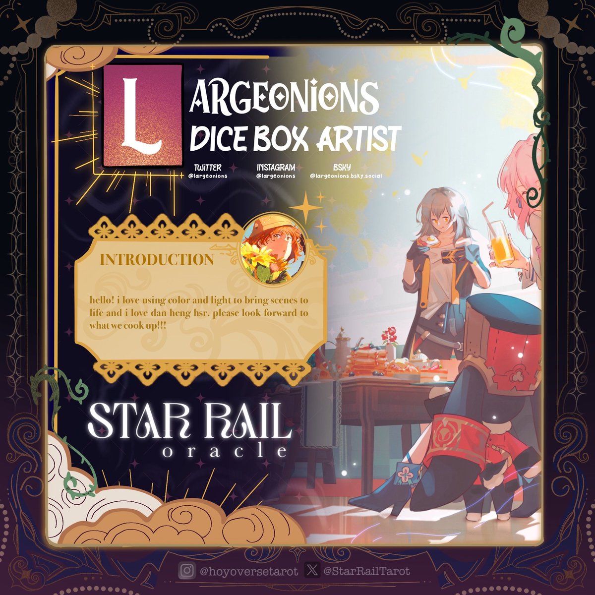 ✨ CONTRIBUTOR SPOTLIGHT - <a href="/largeonions/">onion 🧅</a>

Next up, we’re introducing our dice box artist, who helped design a piece that’s both functional and visually striking! Their work adds another layer of detail and care to the overall project!!!✨🎨