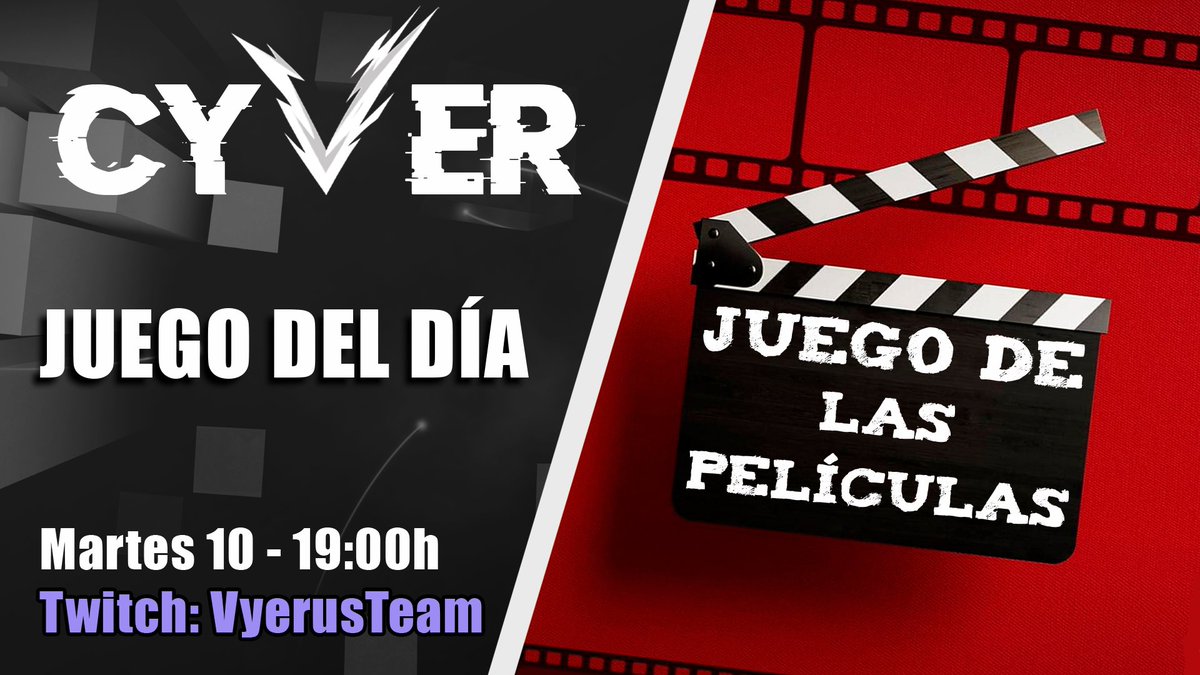 🔥 HOY A LAS 19:00 EN EL CYVER

Tras el éxito de los juegos de campamento,
hoy toca 🎬 JUGAR A LAS PELÍCULAS

⏰ 19:00
📺 twitch.tv/vyerusteam

Más risas, más caos y cero spoilers 😏
Tikitiki Miau Miau