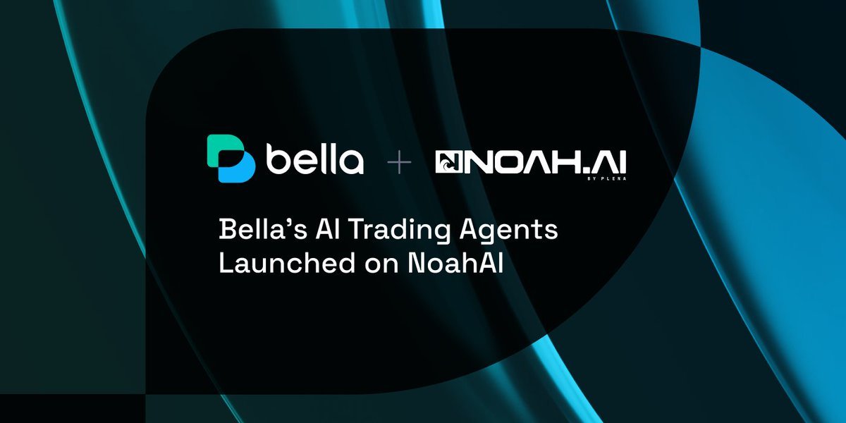 Bella × <a href="/TryNoahAI/">NoahAI</a> 🚀

Bella asistanları, Noah'ın uygulama platformu aracılığıyla oluşturulur ve dağıtılır, böylece birkaç tıklamayla zincir üzerinde işlem sinyallerine ve araştırmalara erişilebilir.

Noah ile canlı yayın:
✅ Bella Signal Bot: trynoah.ai/shared/6984448…
✅ Bella