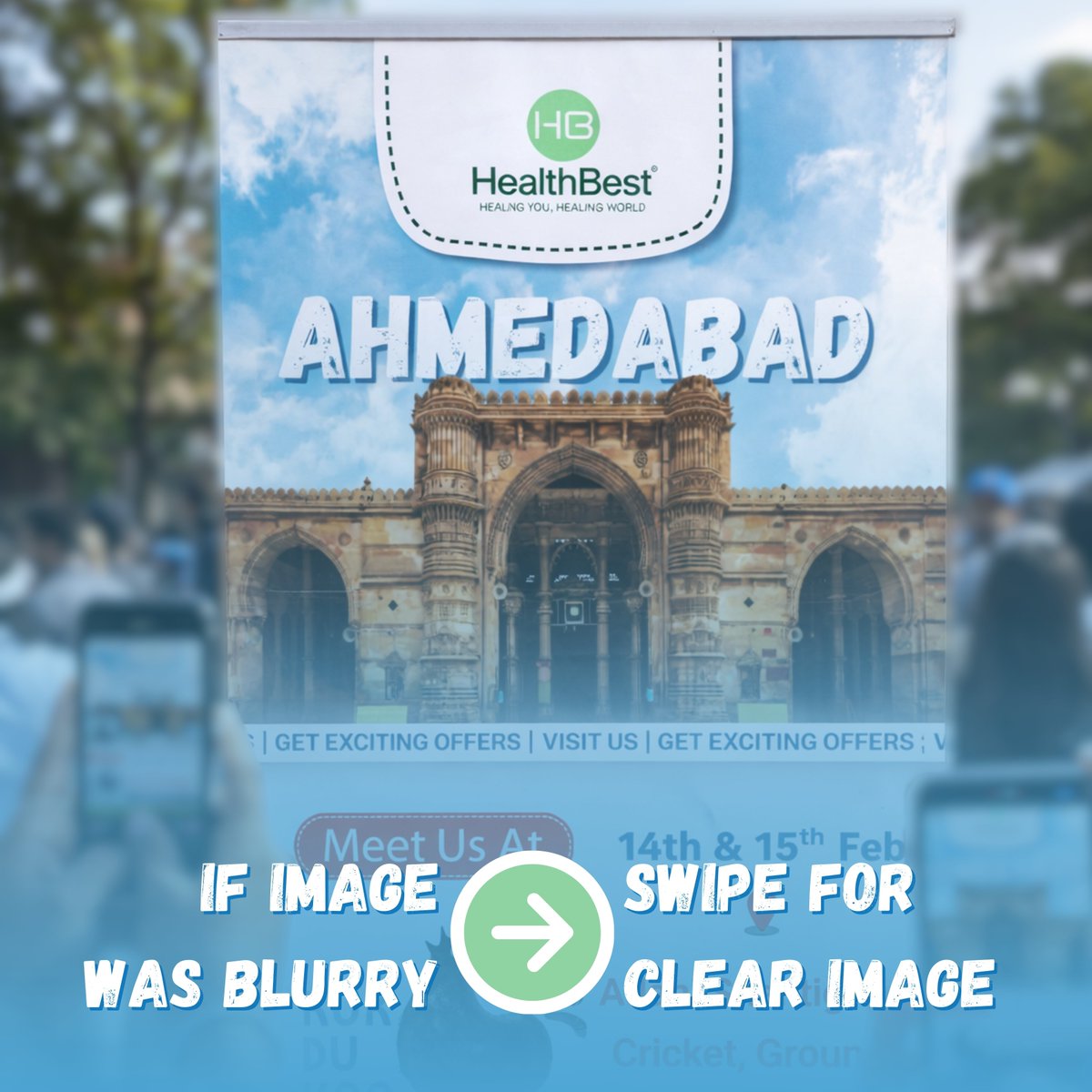 HEALTHBEST_'s tweet photo. Ditch the screen, find the magic! 🎡✨

Ahmedabad parents, trade the mobile for memories at Kukdu Koo Fest this weekend!

Visit HealthBest (Stall P23): ✅ Test products for FREE &amp; win freebies ✅ Spin the Wheel for big discounts!

📍 Adani Shantigram Ground 🗓️ Feb 14-15 https://t.co/L4G4IfaADa