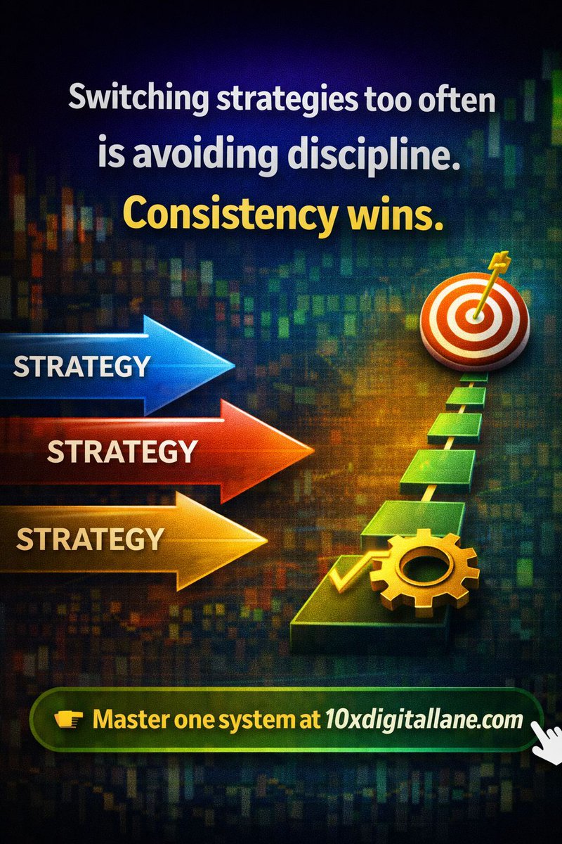 Switching strategies too often
is avoiding discipline.
Consistency wins.
👉 Master one system at selar.co/m/click-to-cart 
#ForexSuccess #TraderEducation #FinancialFreedom #ForexGoals #MoneyMindset