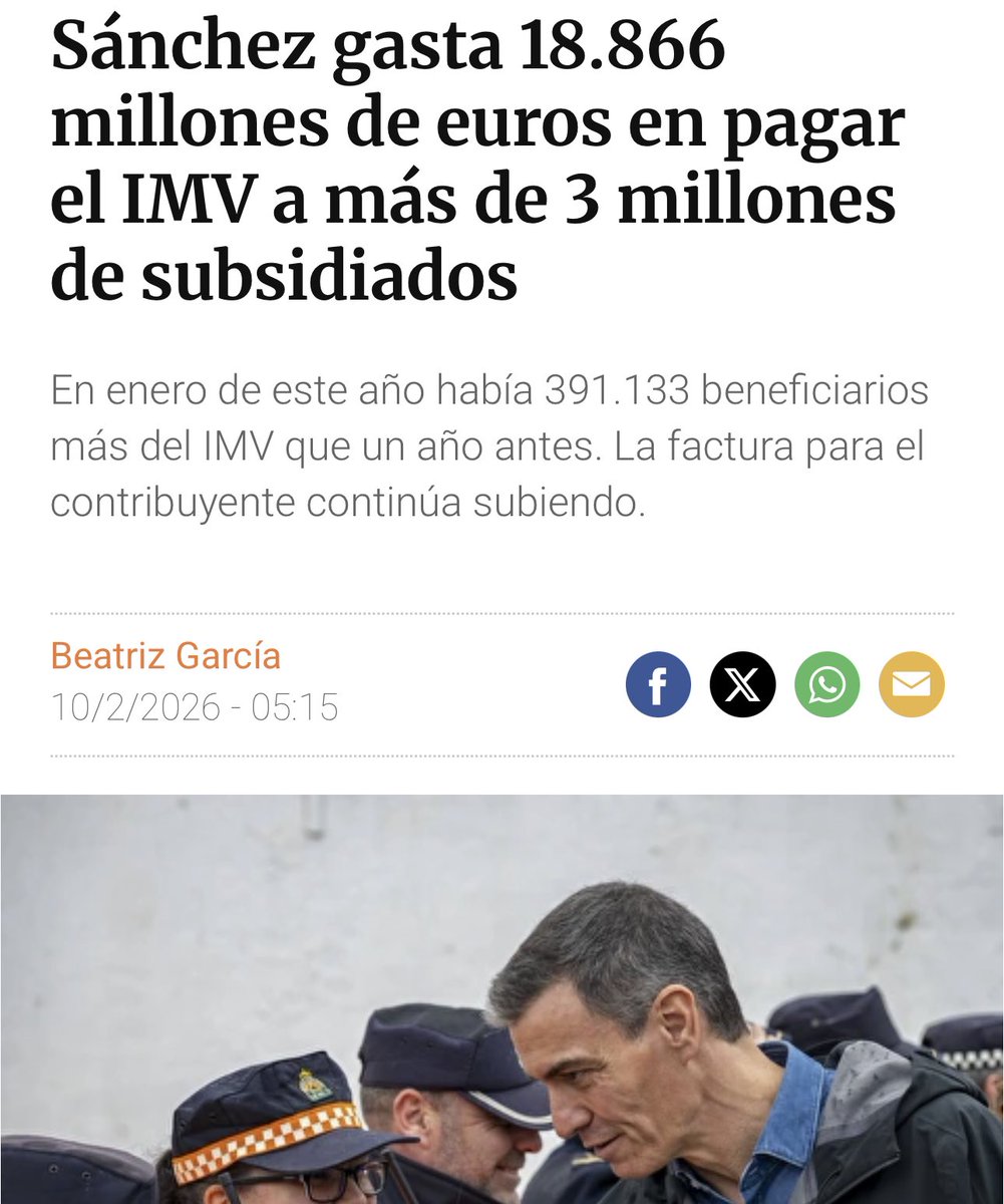 19.000.000.000€ en ingreso mínimo vital y luego no hay gente para trabajar… todo para comprar votos.
